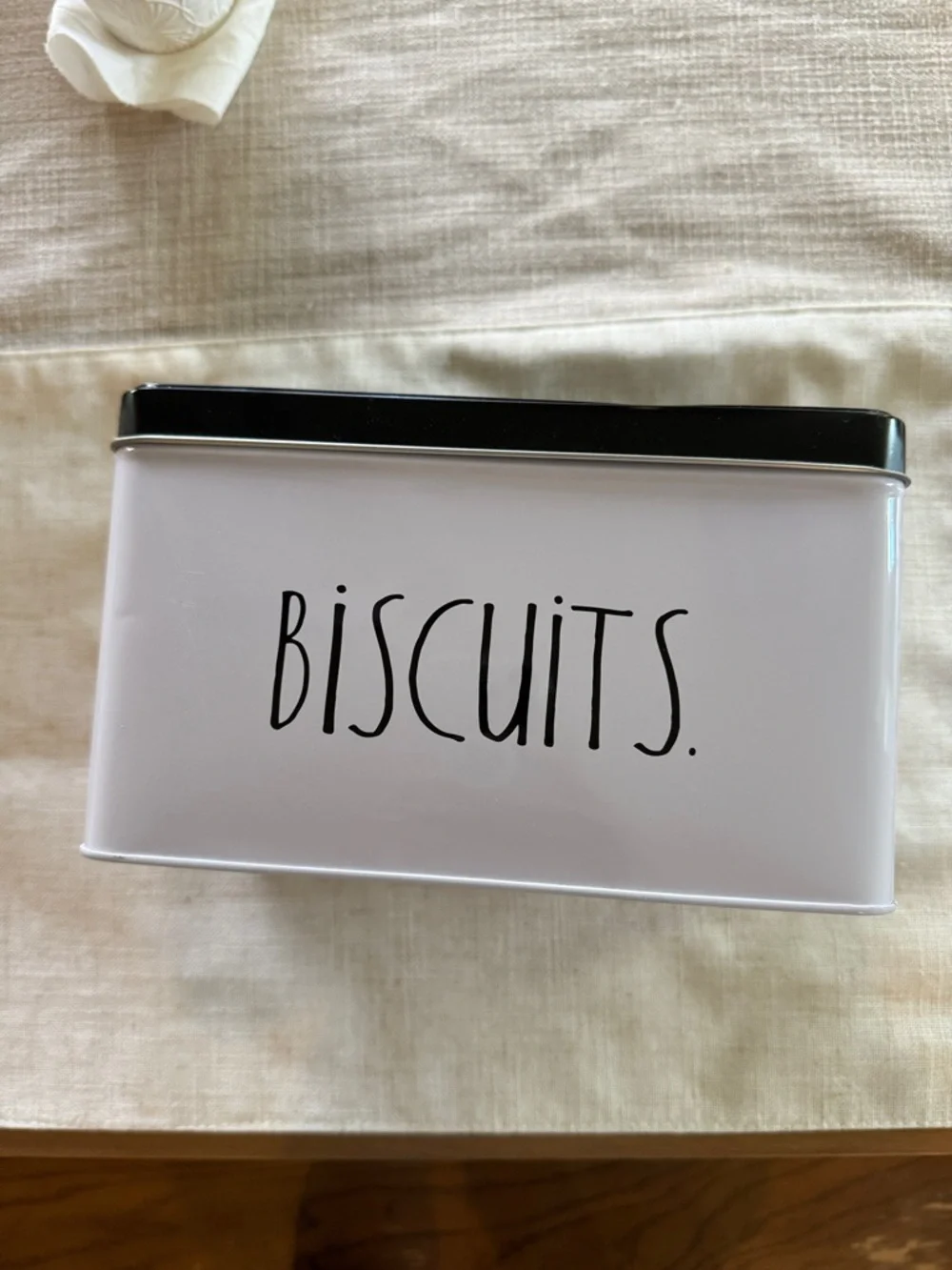 Rae Dunn BISCUITS Metal Storage Tin - Picture 1 of 5